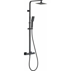Columna Termostática SKARA Con Rociador Acero 25 Negro Mate - KÄLLA