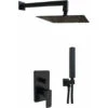 Conjunto De Ducha Emp 2 Vias Pared SKARA Negro Mate - KÄLLA -Hogar Baño Tienda 82469141 1