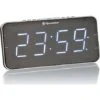 Roadstar CLR-2615 Radio Reloj Despertador Digital PLL FM 2 Alarmas, Gran Pantalla LCD, Snooze, Temporizador, Slim Negro/Plata -Hogar Baño Tienda 87084037 1