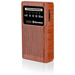 Roadstar TRA-1230WD Radio Portátil FM Analógica, Funciona A Pilas, Toma De Auriculares Transistor Pequeño Y Ligero Madera -Hogar Baño Tienda 87084054 5