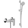 Hansgrohe Vernis Blend Conjunto De Ducha Grifo Monomando + Teleducha 2 Chorros + Barra 65cm, Cromo (71640000-Vernis) -Hogar Baño Tienda 87874061 1