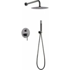 Conjunto De Ducha Empotrado Monza Black Gun Metal [ IMEX® ]