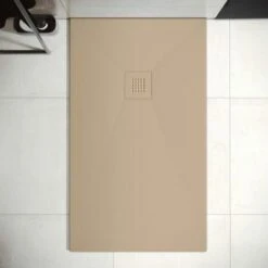 Plato De Ducha Resina - Ancho 70 - Moka Ral-1019 - 70x80 Cm -Hogar Baño Tienda 89142109 3