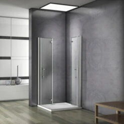 Mamparas Ducha Angular Doble Puerta Plegable 6mm Antical 90x70x185cm -Hogar Baño Tienda 8935589 2