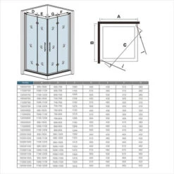 Mamparas Ducha Angular Doble Puerta Plegable 6mm Antical 90x70x185cm -Hogar Baño Tienda 8935589 5