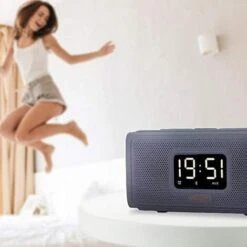 Radio Despertador Bluetooth Aiwa Cru-80bt Reloj Despetador Con Radio Y Bateria Lector Usb/microsd 2x10w Rms -Hogar Baño Tienda 90225460 5