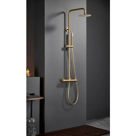 IMEX BDM039/OC MONZA Conjunto Grifo Ducha Monomando Oro Cepillado 4 IMEX BDM039/OC MONZA Conjunto Grifo Ducha Monomando Oro Cepillado - Imagen 2