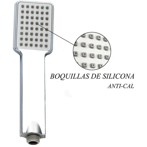 Aica Columna Ducha Cromada Con Grifo Termostático 38°C, Ducha De Baño, Rociador Cuadrado Con Manguera Cromada Plata Brillante, Ducha Lluvia, 80-116 Cm 5 Aica Columna Ducha Cromada Con Grifo Termostático 38°C, Ducha De Baño, Rociador Cuadrado Con Manguera Cromada Plata Brillante, Ducha Lluvia, 80-116 Cm - Imagen 3