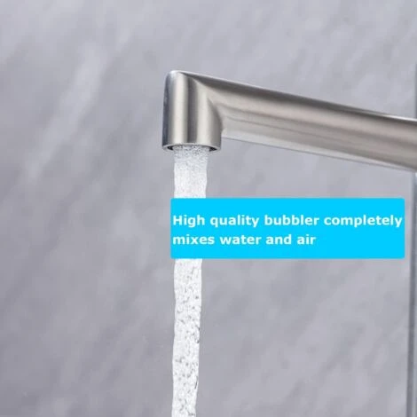 ONECE Grifo De Lavabo, Grifo Baño Monomando, Grifos Mezclador Para Lavabo Anti-ruido, Grifo Lavabo De Acero Inoxidable 304, Aireador Extraíble, Agua Fría Y Caliente, Válvula De Cerámica, Cepillado 5 ONECE Grifo De Lavabo, Grifo Baño Monomando, Grifos Mezclador Para Lavabo Anti-ruido, Grifo Lavabo De Acero Inoxidable 304, Aireador Extraíble, Agua Fría Y Caliente, Válvula De Cerámica, Cepillado - Imagen 3