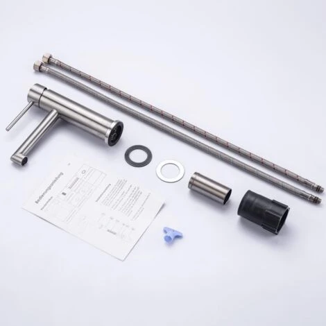 ONECE Grifo De Lavabo, Grifo Baño Monomando, Grifos Mezclador Para Lavabo Anti-ruido, Grifo Lavabo De Acero Inoxidable 304, Aireador Extraíble, Agua Fría Y Caliente, Válvula De Cerámica, Cepillado 7 ONECE Grifo De Lavabo, Grifo Baño Monomando, Grifos Mezclador Para Lavabo Anti-ruido, Grifo Lavabo De Acero Inoxidable 304, Aireador Extraíble, Agua Fría Y Caliente, Válvula De Cerámica, Cepillado - Imagen 5