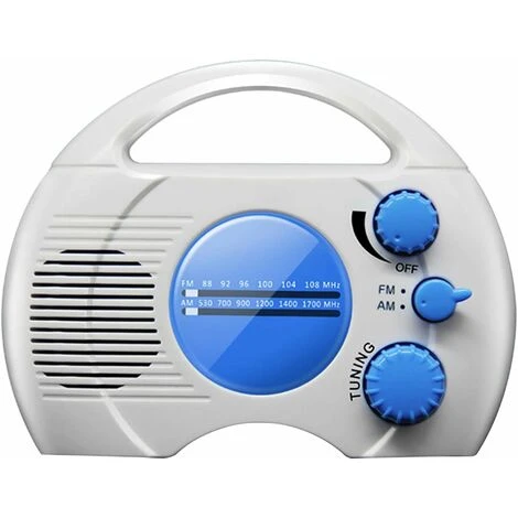 Upgarde - Radio De Ducha Compacta AM FM Impermeable De 5 Niveles Con Altavoz Incorporado, Accesorio De Relajación Inalámbrico (azul) 3 Upgarde - Radio De Ducha Compacta AM FM Impermeable De 5 Niveles Con Altavoz Incorporado, Accesorio De Relajación Inalámbrico (azul)