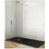 MAMPARAS DE DUCHA FRONTALES PUERTA FIJO WALK IN ANTICAL Outletaseo® 8MM CRISTAL BARRA 60CM-100CM 【60 CM】 2 MAMPARAS DE DUCHA FRONTALES PUERTA FIJO WALK IN ANTICAL Outletaseo® 8MM CRISTAL BARRA 60CM-100CM 【60 CM】 -Hogar Baño Tienda 91977228 1