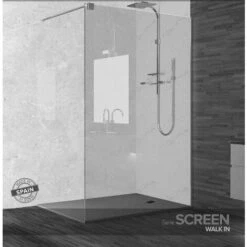 MAMPARAS DE DUCHA FRONTALES PUERTA FIJO WALK IN ANTICAL Outletaseo® 8MM CRISTAL BARRA 60CM-100CM 【60 CM】 8 MAMPARAS DE DUCHA FRONTALES PUERTA FIJO WALK IN ANTICAL Outletaseo® 8MM CRISTAL BARRA 60CM-100CM 【60 CM】 -Hogar Baño Tienda 91977228 3