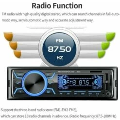 Radio De Coche Bluetooth Radio De Coche 1Din Radio De Coche 4x60W Radio De Coche 7 Colores Radio FM Estéreo USB/SD/AUX/EQ/reproductor De MP3 Radio De Coche Pioneer -Hogar Baño Tienda 92544427 3