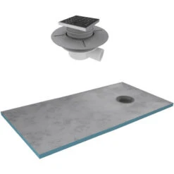 Plato De Ducha De Obra Recortable 160x90cm+ Válvula Horizontal - RAINY