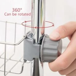 Estante De Ducha Sin Taladrar De 1 Pieza, Estante De Baño Telescópico De Acero Inoxidable, Estante De Ducha De Esquina Sin Taladrar, Estante De Baño, Adecuado Para Barra De Ducha, Soporte Para Champú -Hogar Baño Tienda 92821435 4