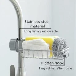 Estante De Ducha Sin Taladrar De 1 Pieza, Estante De Baño Telescópico De Acero Inoxidable, Estante De Ducha De Esquina Sin Taladrar, Estante De Baño, Adecuado Para Barra De Ducha, Soporte Para Champú -Hogar Baño Tienda 92821435 5