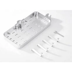 Estante De Ducha Telescópico Ajustable De Aleación De Aluminio Organizador De Baño Soporte De Jabón Sin Montaje De Perforación Para 19mm-25mm -Hogar Baño Tienda 92830448 4