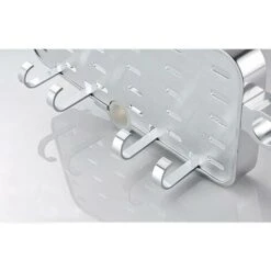 Estante De Ducha Telescópico Ajustable De Aleación De Aluminio Organizador De Baño Soporte De Jabón Sin Montaje De Perforación Para 19mm-25mm -Hogar Baño Tienda 92830448 5