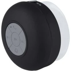 Manos Libres Ip4 Altavoz Bluetooth A Prueba De Agua Micrófono Incorporado Con Ventosa (Negro)