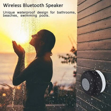 Manos Libres Ip4 Altavoz Bluetooth A Prueba De Agua Micrófono Incorporado Con Ventosa (Negro) 4 Manos Libres Ip4 Altavoz Bluetooth A Prueba De Agua Micrófono Incorporado Con Ventosa (Negro) - Imagen 2