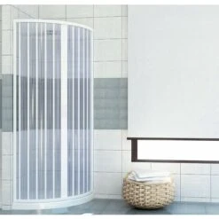 Cabina De Ducha Scorpion 80x80cm Abertura Semicircular Central