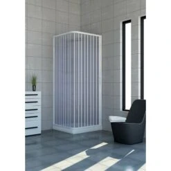 Box Doccia Acquario 70x70 Cm In PVC Con Apertura A Soffietto Laterale