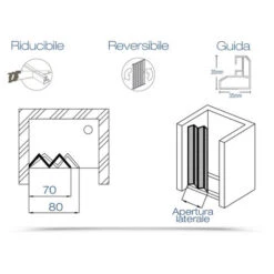 Cabina De Ducha Nicho Virgin 70xh185 En Apertura Lateral De Pvc -Hogar Baño Tienda 94040306 4