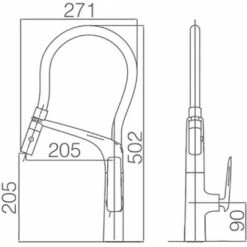 Grifo De Cocina Monomando Lanzarote Imex GCE015 7 Grifo De Cocina Monomando Lanzarote Imex GCE015 -Hogar Baño Tienda 94044068 3
