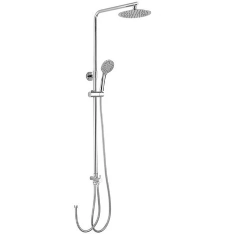 Columna De Ducha SIN GRIFERÍA Extensible De 80 A 120 Cm. Se Conecta A Grifos De Ducha Estandar. Incluye Desviador, 2 Flexos De 60cm Y 175cm, Ducha De Mano Hidromasaje Y Rociador Superior Redondos 4 Columna De Ducha SIN GRIFERÍA Extensible De 80 A 120 Cm. Se Conecta A Grifos De Ducha Estandar. Incluye Desviador, 2 Flexos De 60cm Y 175cm, Ducha De Mano Hidromasaje Y Rociador Superior Redondos - Imagen 2