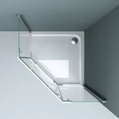 Doporro® Cabina De Ducha Pentagonal Rav08K 80x80x190 Mampara De Vidrio De Seguridad ESG Transparente Con Revestimiento Para Fácil Limpieza 9 Doporro® Cabina De Ducha Pentagonal Rav08K 80x80x190 Mampara De Vidrio De Seguridad ESG Transparente Con Revestimiento Para Fácil Limpieza -Hogar Baño Tienda 94172865 3