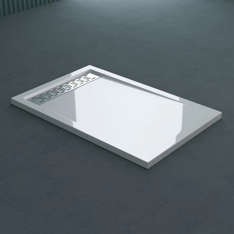 Doporro® Plato De Ducha Plano 80x100x5cm Diseño Xetro04W De Acrílico En Blanco Rectangular Adecuada Para Instalación A Nivel Del Suelo 3 Doporro® Plato De Ducha Plano 80x100x5cm Diseño Xetro04W De Acrílico En Blanco Rectangular Adecuada Para Instalación A Nivel Del Suelo