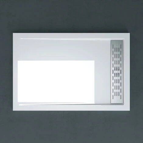 Doporro® Plato De Ducha Plano 80x100x5cm Diseño Xetro04W De Acrílico En Blanco Rectangular Adecuada Para Instalación A Nivel Del Suelo 4 Doporro® Plato De Ducha Plano 80x100x5cm Diseño Xetro04W De Acrílico En Blanco Rectangular Adecuada Para Instalación A Nivel Del Suelo - Imagen 2