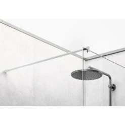 Mampara De Ducha 1 Panel Fijo Reversible D3 Basic20 ONE 68x200 Cm Plata Mate DUSCHOLUX -Hogar Baño Tienda 95214821 2