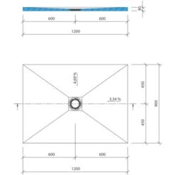 WEDI Bandeja Embaldosada Fundo Primo Desaga¼e Centrado + Desaga¼e Horizontal Rejilla Cuadrada + Kit De Sellado, 120 X 90 -Hogar Baño Tienda 95385978 5