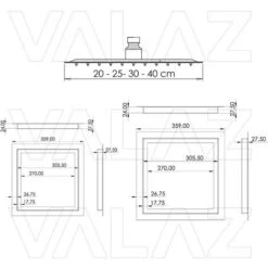 VALAZ Ducha Encastrada Monomando A Ras Techo Cuadrada Dorado Cepillado Serie Miño - 30cm -Hogar Baño Tienda 95400413 3