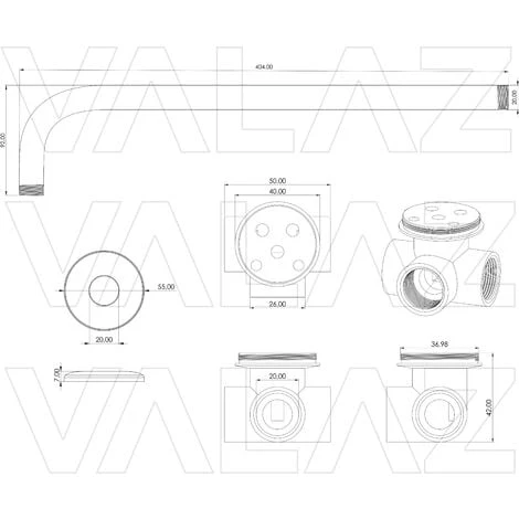 VALAZ Ducha Empotrada Monomando 1 Via Redonda Cromada A Pared Serie Guadiana - 20cm 4 VALAZ Ducha Empotrada Monomando 1 Via Redonda Cromada A Pared Serie Guadiana - 20cm - Imagen 2