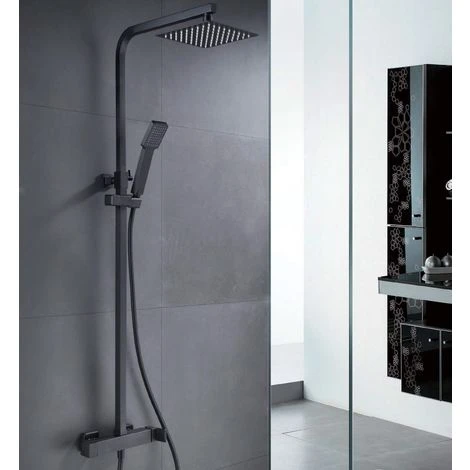 Conjunto De Ducha Cuadrado Negro Mate Serie Fiyi - IMEX 3 Conjunto De Ducha Cuadrado Negro Mate Serie Fiyi - IMEX