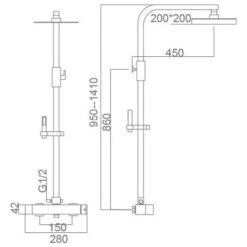 Conjunto De Ducha Cuadrado Negro Mate Serie Fiyi - IMEX 5 Conjunto De Ducha Cuadrado Negro Mate Serie Fiyi - IMEX -Hogar Baño Tienda 9581171 2