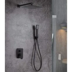 Kit Ducha Empotrada Negro Mate Serie Dublin - IMEX