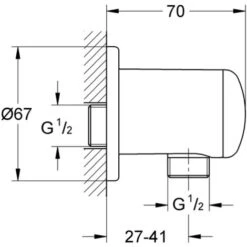 Codo De Conexión A Pared Grohe, DN 15 - 28671000 -Hogar Baño Tienda 97068289 3