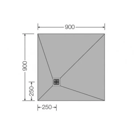 Jackon Plato De Ducha Aqua Decentral 900x900x40x250x250 + Sifón Horizontal 4 Jackon Plato De Ducha Aqua Decentral 900x900x40x250x250 + Sifón Horizontal - Imagen 2