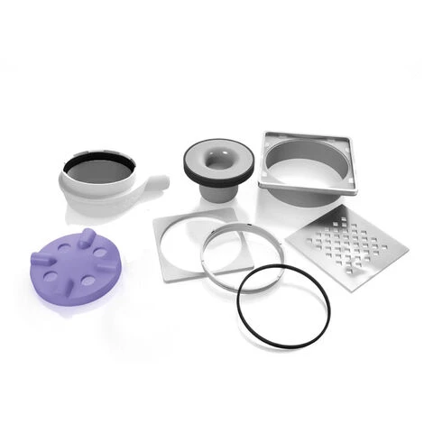 Jackon Plato De Ducha Aqua Decentral 900x900x40x250x250 + Sifón Horizontal 5 Jackon Plato De Ducha Aqua Decentral 900x900x40x250x250 + Sifón Horizontal - Imagen 3