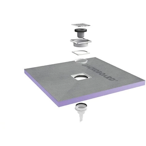 Jackon Plato De Ducha Aqua Centrado 1000x1000x40mm Con Desagüe Vertical Libre (4512088 + 4512008) 3 Jackon Plato De Ducha Aqua Centrado 1000x1000x40mm Con Desagüe Vertical Libre (4512088 + 4512008)