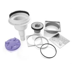 Jackon Plato De Ducha Aqua Centré 900x900x40mm Con Desagüe Vertical Libre (4512087 + 4512008) -Hogar Baño Tienda 97843539 3